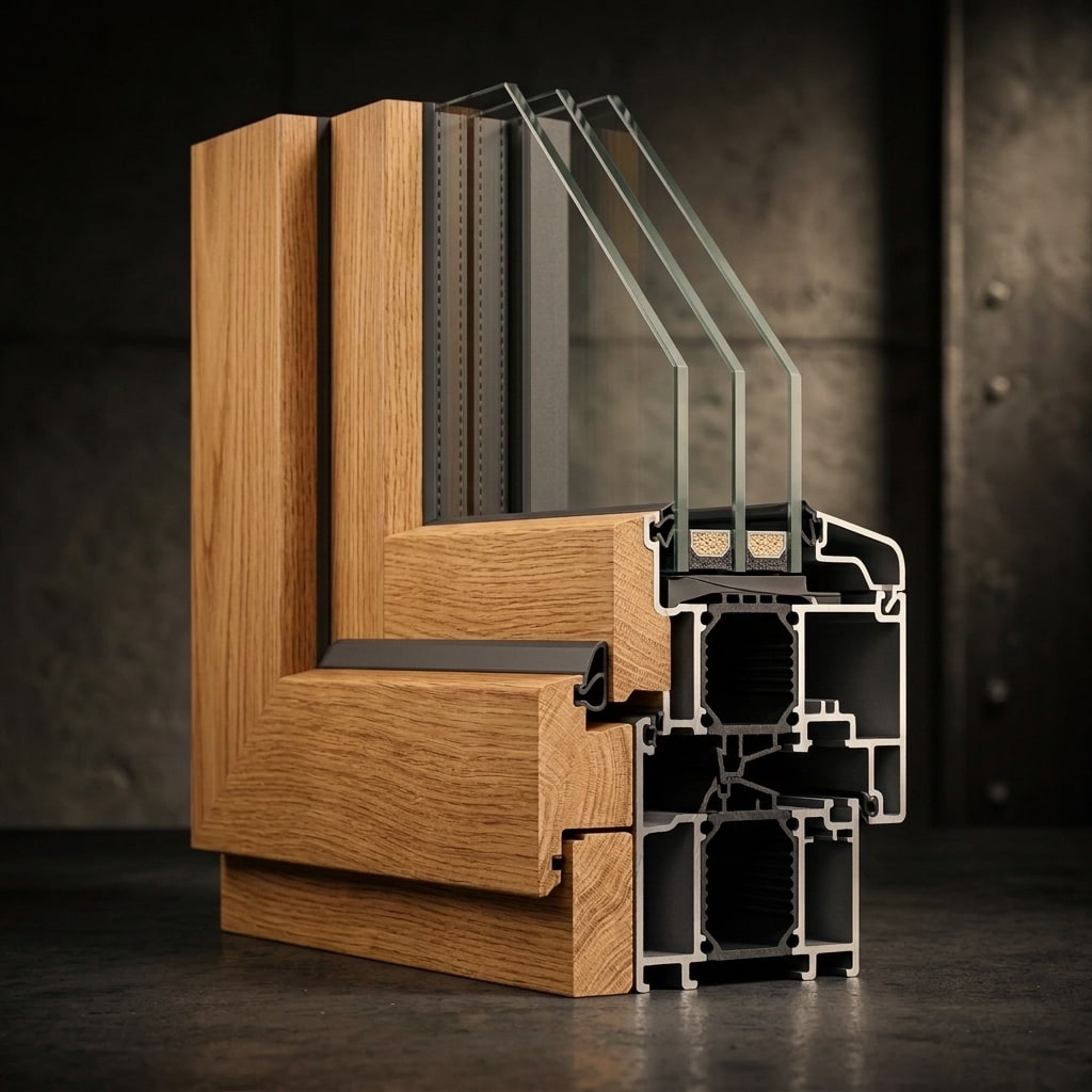 Wood-aluminium Wood-Alu Executive window