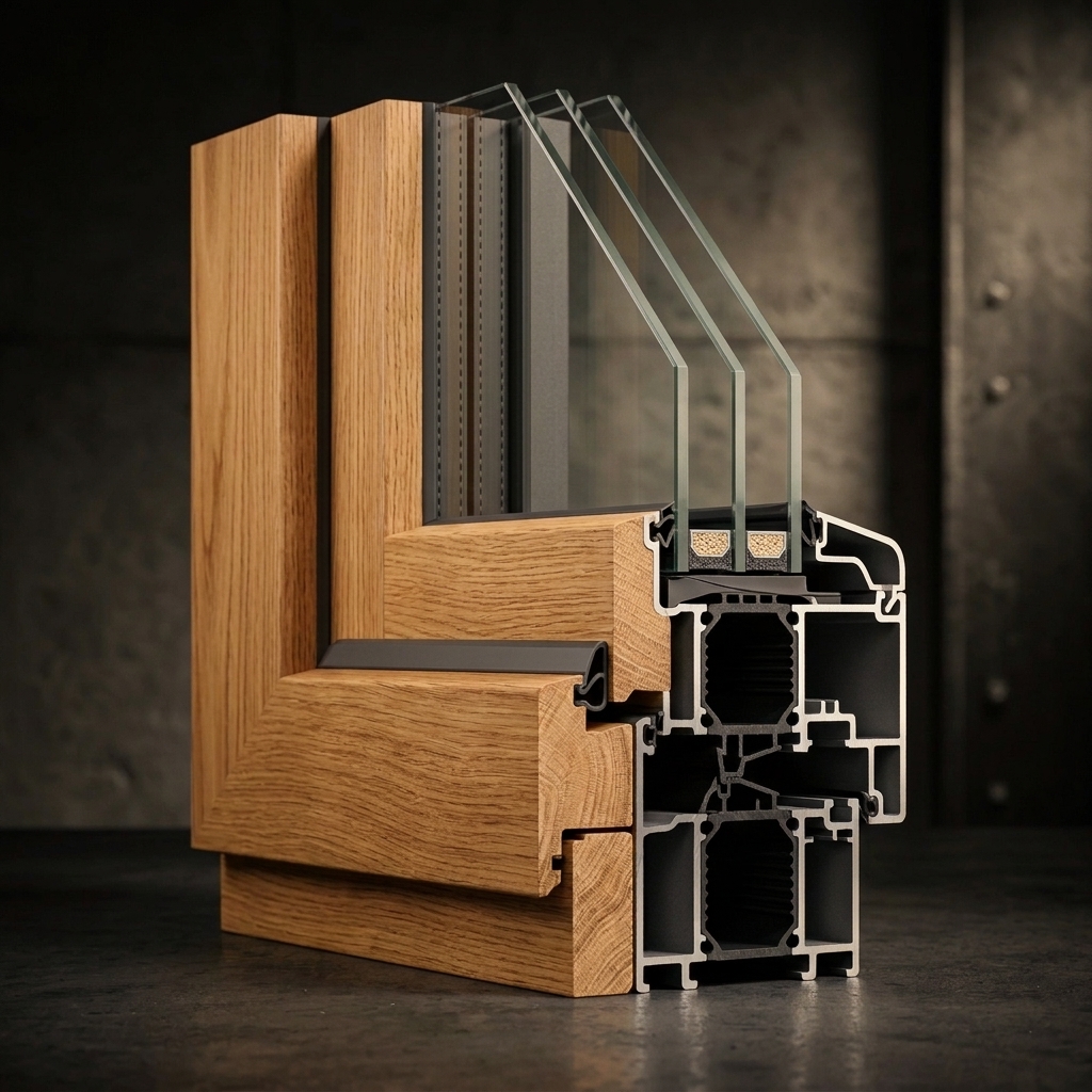 Wood Aluminum Window Profile